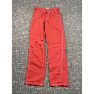 Urban Outfitters BDG Jeans Womens 25 Red Denim High Rise Straight Leg Carpenter